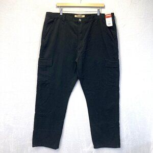 NWT Wrangler‎ Fleece Lined Cargo Pants Mens 40x30 Black Winter Pockets 10ZM6LLBL